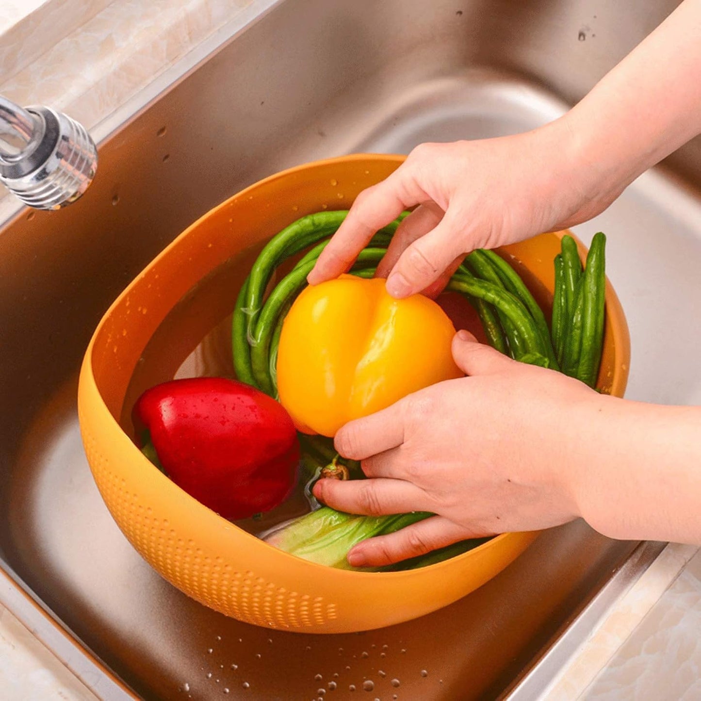Large Heavy-Duty Plastic Drain Basket