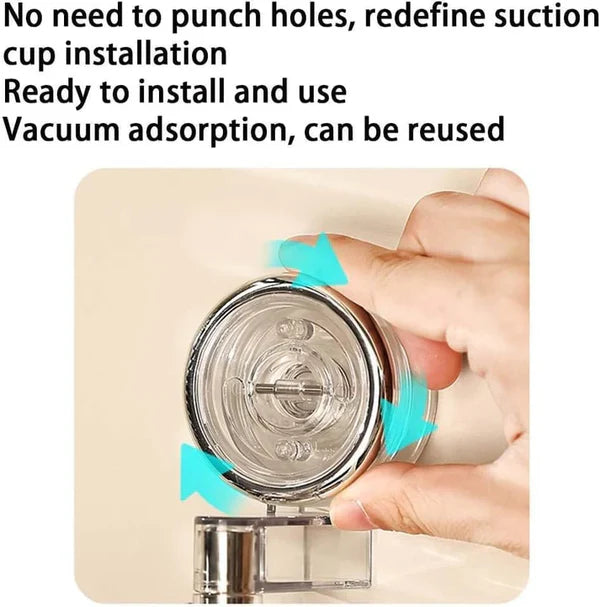 Rotating Suction Cup Storage Rack – Space-Saving Wall Organizer
